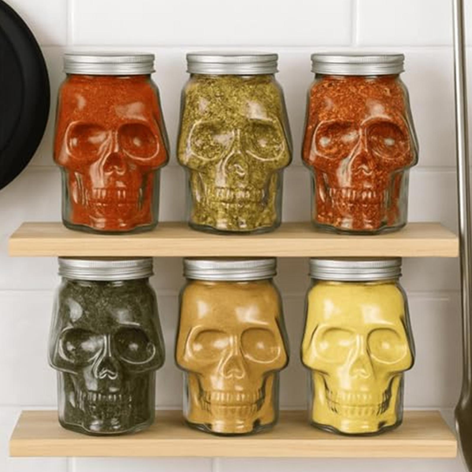 Bath Salts Jar - Barattoli a Forma di Teschio Unici