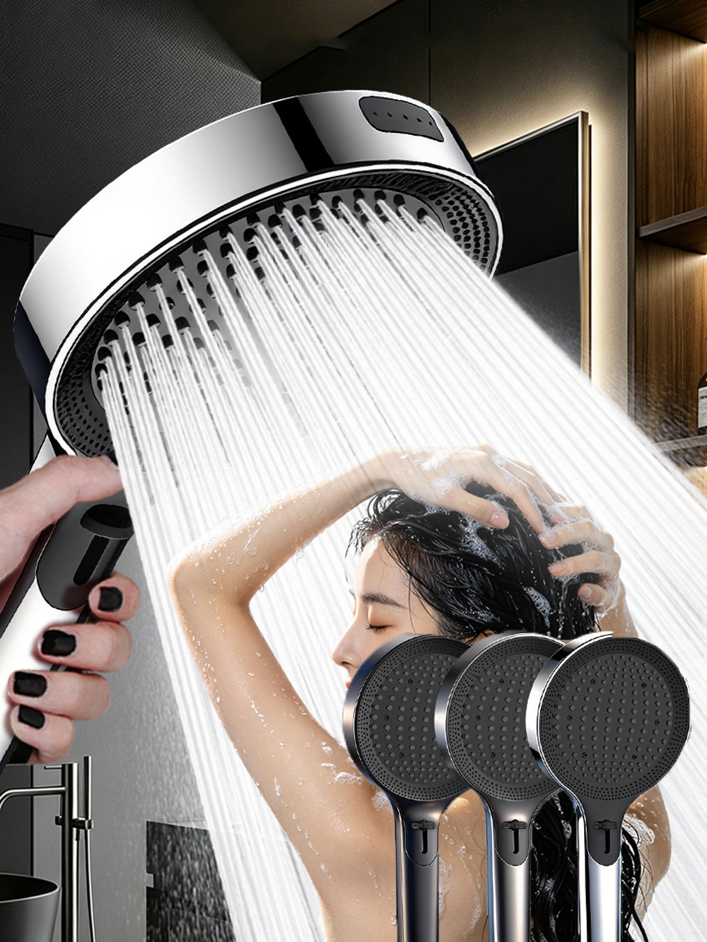 Home Bathroom Taps - Soffione Doccia a Quattro Velocità ad