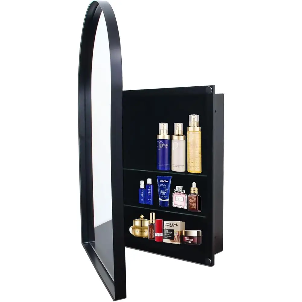 Bathroom Cabinet Mirror - Armadietto da Bagno a Parete Arcuato