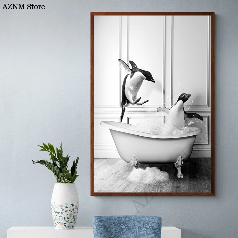 Home Bathroom Pictures - Poster di Animali nel Bagno: Tigre,
