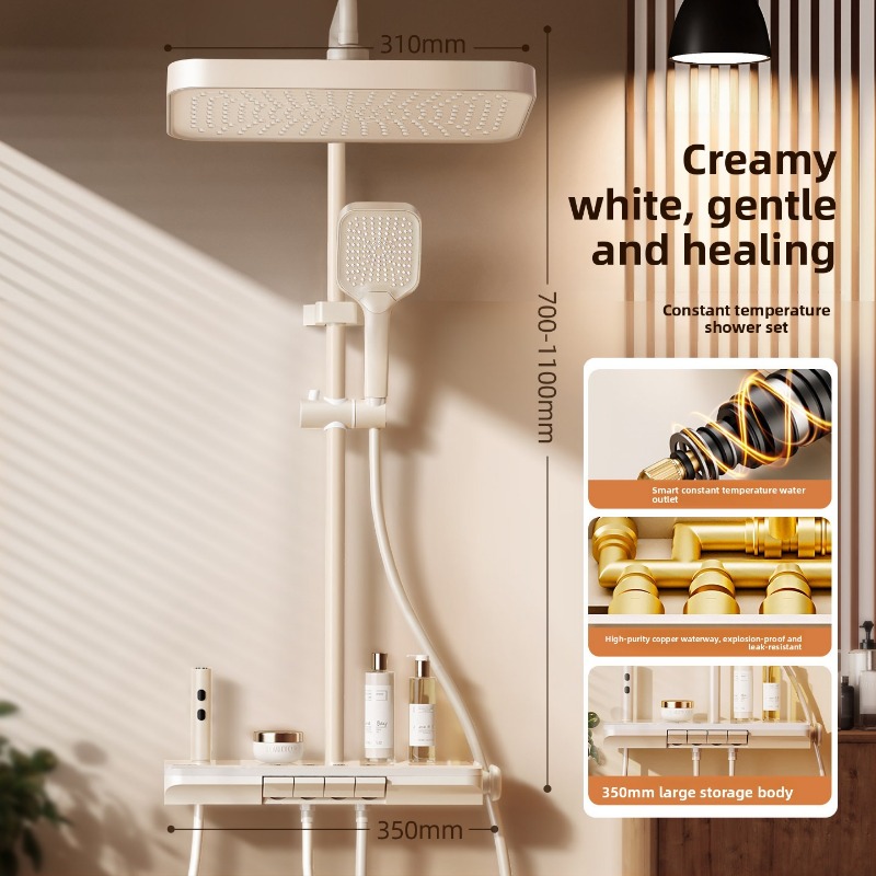 Home And Bathroom - Set Doccia Termostatico in Rame Puro,