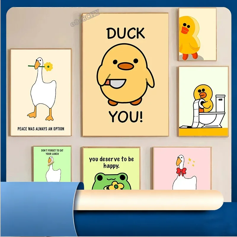 Home Bathroom Pictures - Poster e Stampe Divertenti con Oca,