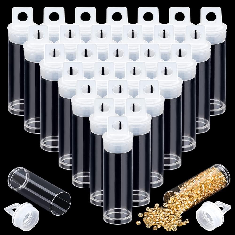 Bath Salts Jar - 30 contenitori per perline trasparenti, tubi