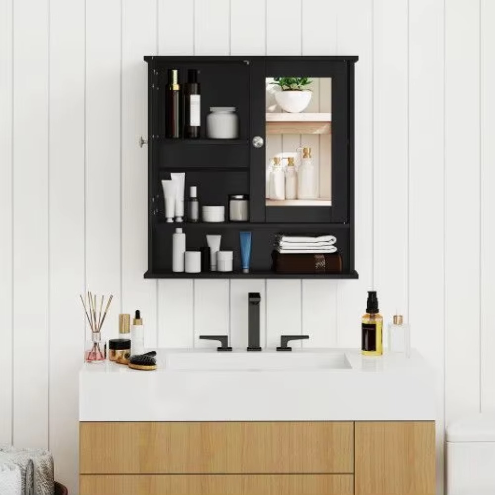 Bathroom Cabinet Mirror - Organizer da Parete per Bagno con