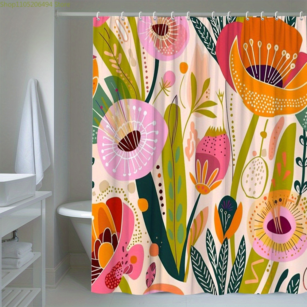 Tenda da Doccia con Motivo Flo - Home Decor Bathroom Ideas recensione e prezzo