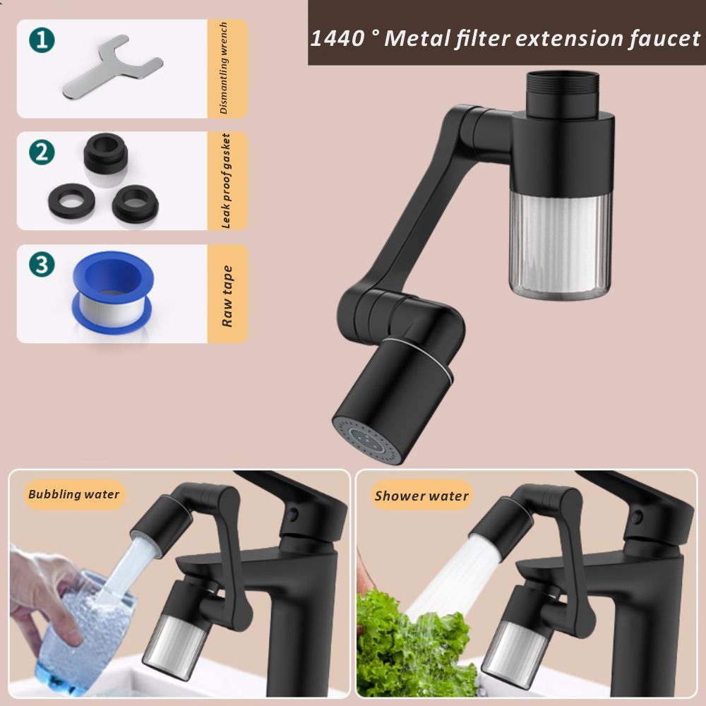 Nuovo Nero 1440 °   Girevole c - Home Bathroom Taps recensione e prezzo