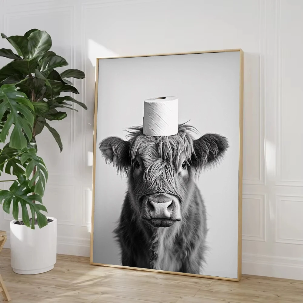 Poster su Tela con Mucca delle - Home Bathroom Pictures recensione e prezzo