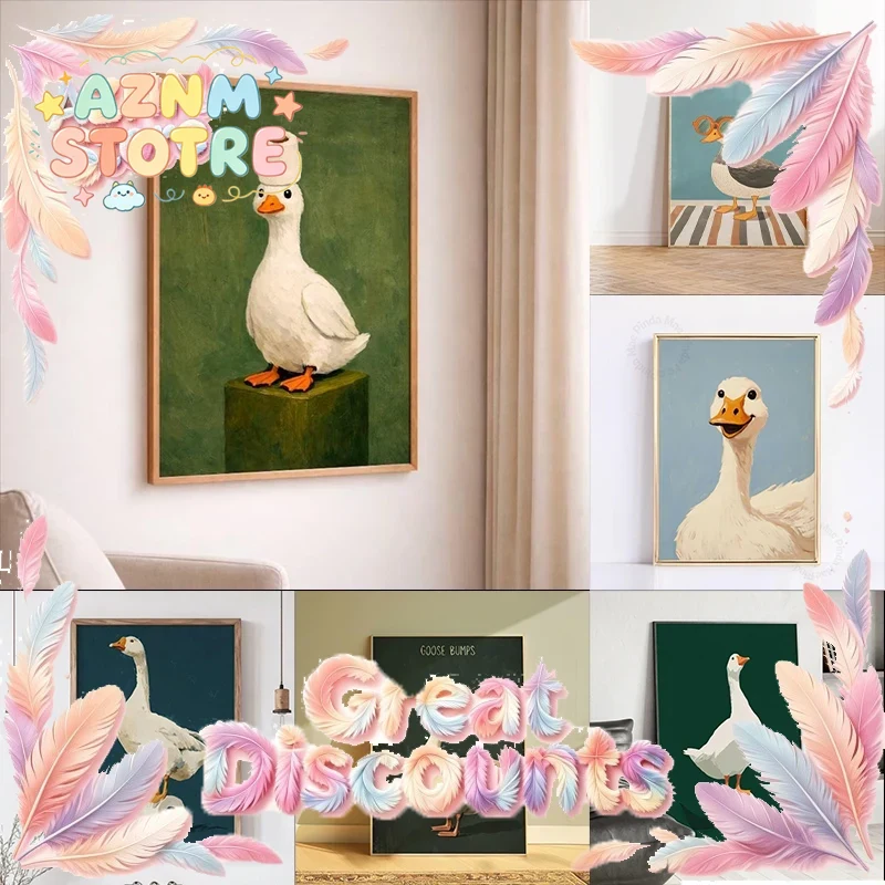 Poster con Anatra e Oca, Arte  - Home Decor Bathroom Ideas recensione e prezzo