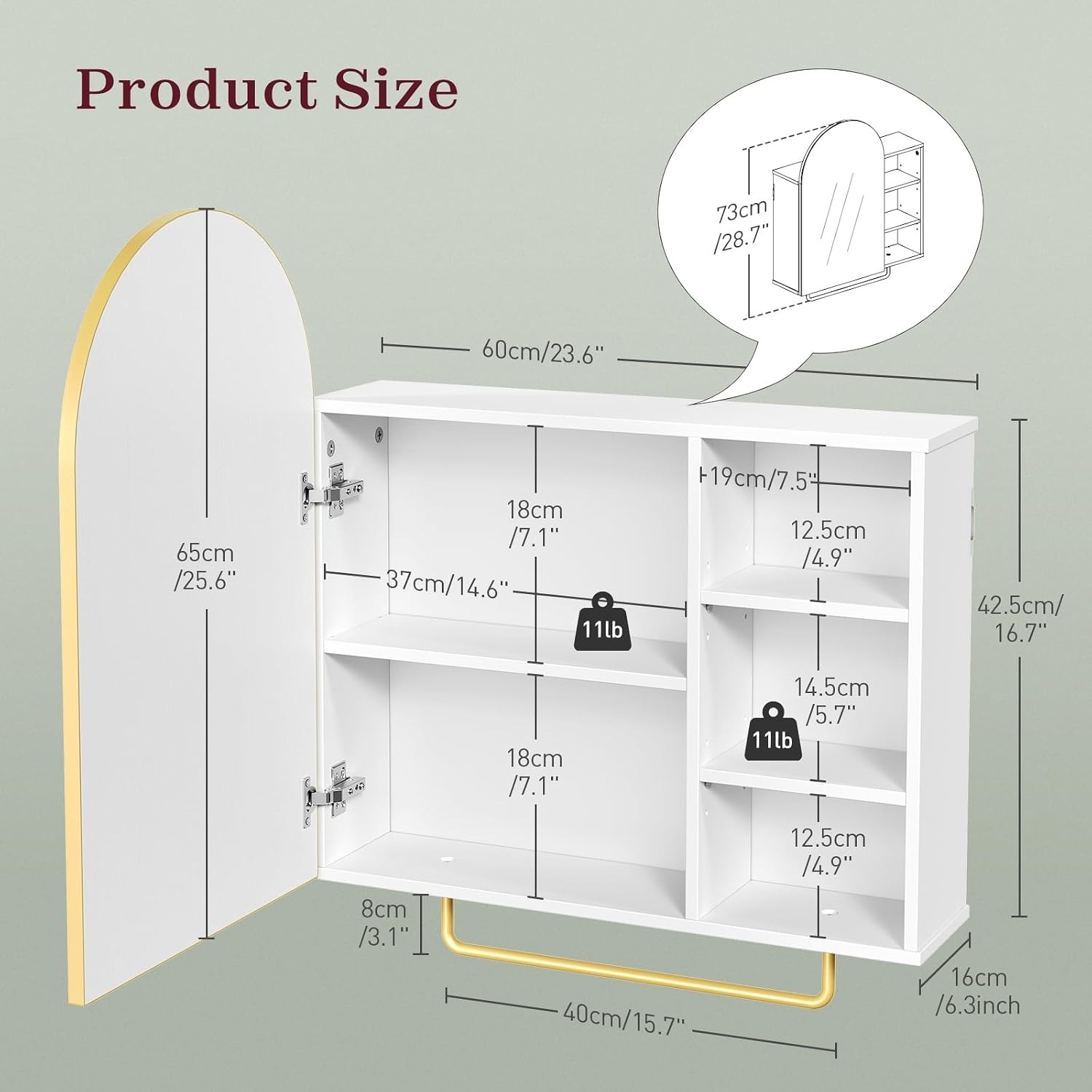 Specchio Armadietto da Bagno c - Bathroom Cabinet Mirror recensione e prezzo