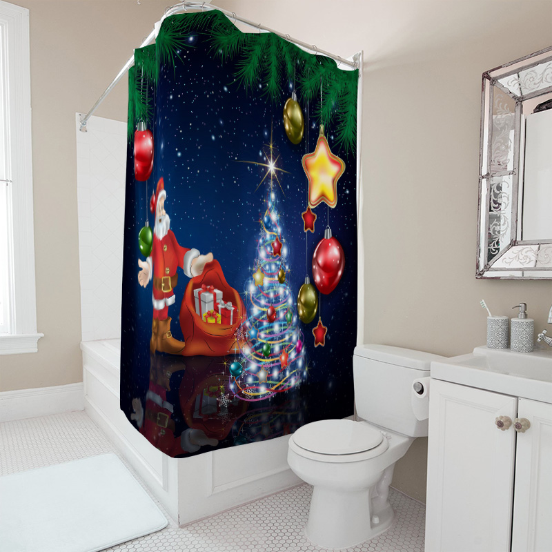 TU Tenda da doccia natalizia B - Home Decor Bathroom Ideas recensione e prezzo