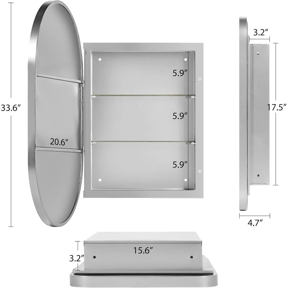 Armadietto da Bagno Ovale Inca - Bathroom Cabinet Mirror recensione e prezzo