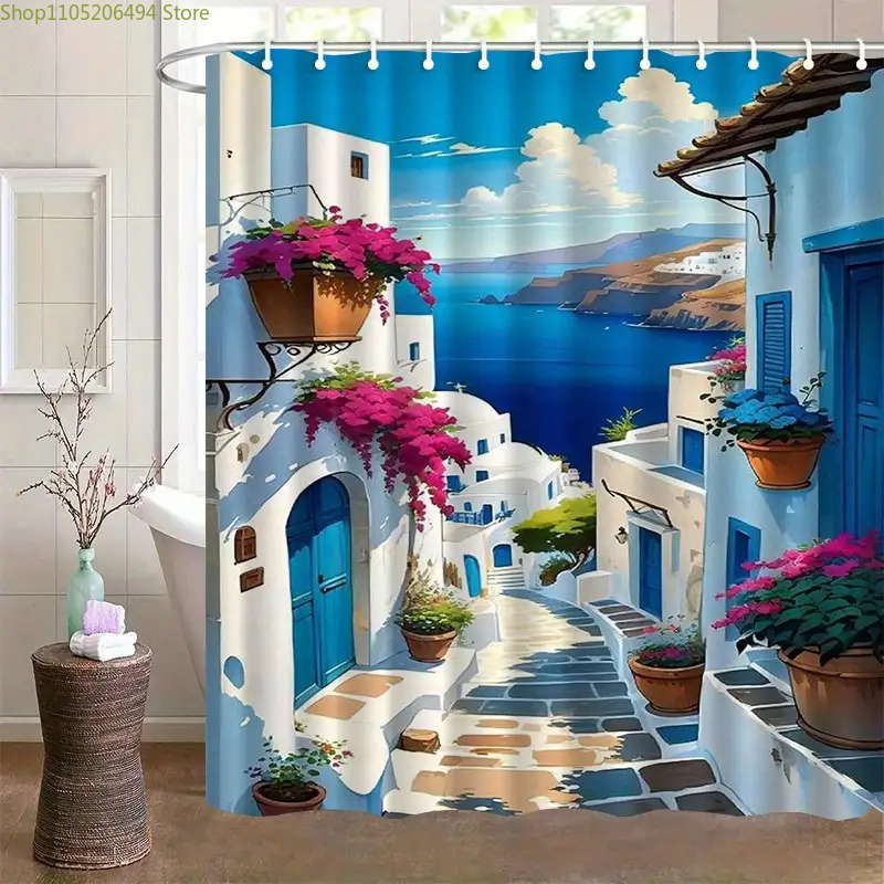 Tenda Doccia Santorini, Isola  - Home Decor Bathroom Ideas recensione e prezzo